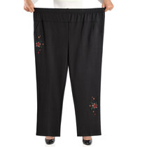 Large size mom pants 300 pounds spring and autumn trousers Fat old lady fat plus large middle-aged womens pants loose high waist