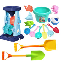 Childrens simulation beach toy set seaside play water bath bucket hourglass shovel dig sand play snow play sand tools