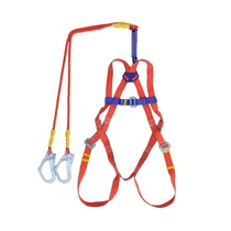 Five-point type aerial work wear-resistant safety rope outdoor climbing double hook full body national standard safety belt protection suit
