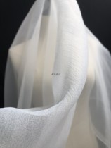 High-quality high-density eeryarn fabric wrinkled organza gown dress transparent yarn hard foot rice sales