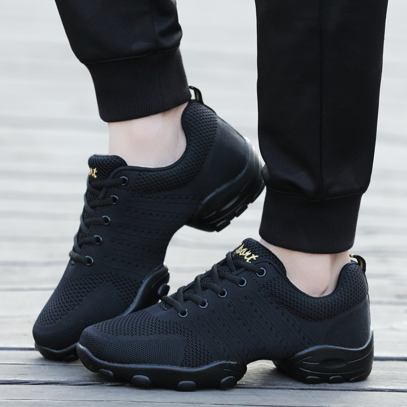 Spring and autumn new mesh dancing shoes mens square dancing shoes adult dance shoes group aerobics shoes sneakers
