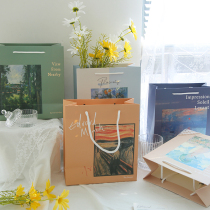 Retro Art Oil Painting Gift Bag Floating Light Sweep HAND TENT GIFT BAGS INS WIND DELIVERY COMPANION HAND PAPER HAND BAG