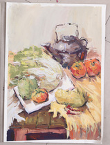 Simple still life painting 4 open color still life painting sketching Fruit still life sketching color painting eight open works