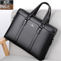Crown Handbag Men Genuine Leather Cross Section Bag Headlayer Bull Leather Business Computer Bag Male Leather Bag Briefcase Man Bag