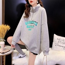 2022 Spring Autumn Season Pregnant Womens Sweatshirt Slim Fit Collar Large Code Loose Medium Long blouses with no overcoat for spring clothing