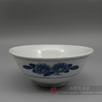  Jingdezhen Top ten major camps peoples Porcelain Factory goods porcelain underglaze blue and white hibiscus bowls rice dishes