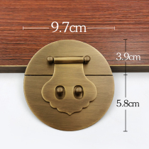 Pure brass vintage vintage buckle box buckle Lock buckle pull buckle fixed camphor wood box Hardware copper accessories bag buckle