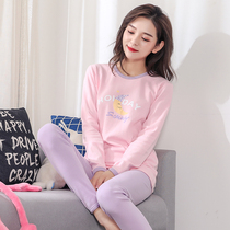Womens autumn clothes and trousers womens suits cotton junior high school students cotton sweaters middle-aged girls thermal underwear girls