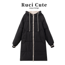 Rucicute Down Cotton Woman Winter 2022 new Han Han Edition loosely and long thickening in cotton