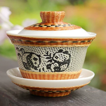 中國美術 古玩 竹丝扣瓷 竹編茶入 茶叶罐2点 茶道具 竹丝扣瓷-竹丝扣瓷促销价格、竹丝扣瓷品牌- 淘宝