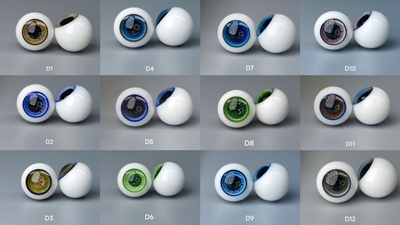 taobao agent OB11 hand pinching baby (D series) round -smooth colorful eye pattern 8mm10mm A product low arc spot