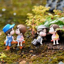 Couple stool doll Birthday baking cake dress-up decoration Plug-in marriage celebration confession kiss doll jewelry