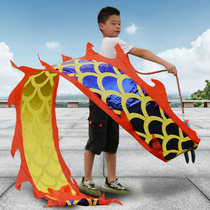 Childrens hand dance dragon fitness color banding tap toy juggling dragon throw color with props color dragon square dance single throw dragon