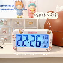 ins desktop mute electronic alarm clock students use smart dormitory clock cute children high school bedside clock female