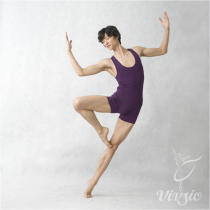 Vivgio art mens ballet jumpsuit narrow shoulder with three-point jumpsuit mens practice clothing cotton lycra