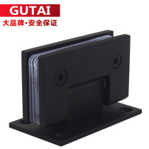 Solid titanium cast 304 stainless steel bathroom clip black frameless glass door hinge matte black paint