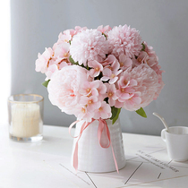 Simulation fairy series Nordic INS rose hydrangea net red bride holding bouquet art wedding decoration ornaments