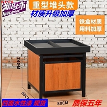 Steel wood frame drinks supermarket store multifunctional wooden convenience store shelf community fruit shop supermarket fruit shelf