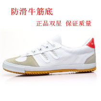 Double Star volleyball shoes men and women with sports shoes ox tendon canvas shoes non-slip breathable body Test shoes light tennis shoes