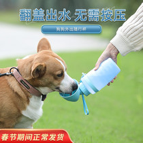 Pet dog outdoor walking dog drinking water device portable water bottle accompanying water cup cat water feeder