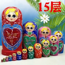 Matryoshka doll 15-layer handmade wooden products Educational toys Creative gifts clearance Chinese style