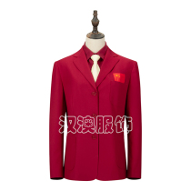 Table tennis referee uniform ladies suit jacket red suit table tennis association referee special clothing sales of more than 10000