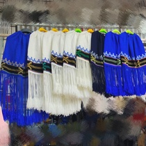 Yi nationality clothing Liangshan Yi boy boy boy hand-woven childrens cloak 5-8 years old white dark blue blue blue