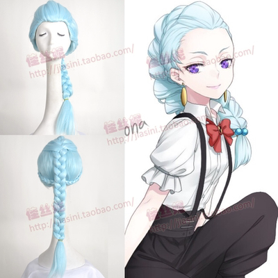taobao agent Death Parade/Game Billiards Nona Bloss -Blue Conjoined Bad Style COSPLAY wig