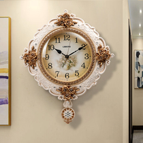 European style home fashion wall clock light luxury home decorative clock atmospheric wall watch personality creative art clock