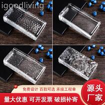 Glass brick partition wall transparent square background wall ultra-white color frosted solid crystal brick large block home screen