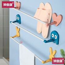 Bathroom trailer rack wall hanging non-perforated toilet wall toilet storage artifact door folding shoe rack rack