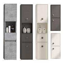 Bathroom cabinet storage narrow wall toilet toilet toilet waterproof solid wood hanging cabinet mirror side cabinet storage side cabinet