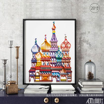 20 inch castle paper illustration material package set derivative paper slot manuscript creative features handmade AutouDIY