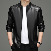 2022 Spring Autumn Winter Lap Real Leather Leather Clothing Men Advanced Senses Sheep Leather Jacket Short Trend Plus Suede Jacket