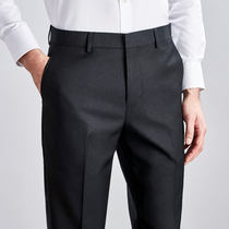 Mens casual pants Mens summer thin business suit pants Slim professional formal straight non-perm stretch long pants