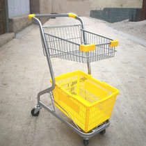 Supermarket shopping cart Small trolley double-layer trolley KTV trolley Home convenience store shopping mall shopping cart