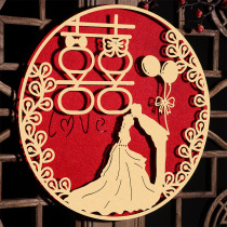 Happy character stickers for wedding happy characters special hanging door stickers big happy characters wedding room wall stickers decoration women Double Happiness