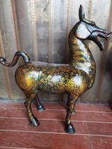 Imitation antique bronze ware Han Dynasty gold inscription Golden Inscription Warrior Horse Pendulum Pieces Antique Movie Theater Props 