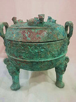 Imitation ancient bronzeware Wolverine with a dull sound carbonated to remake red spotted green rust pendulum pieces ancient playing antiques?