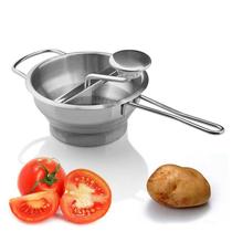  Stainless steel manual food grinder Cooking machine Fruit puree vegetable puree machine mashed potato machine Rice paste baby food supplement tool