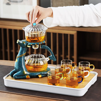 Magnetic induction tea pot Glass automatic tea set Home office Kung Fu Tea cup Lazy tea artifact