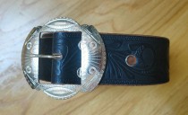 Ace Western HTC style belt vintage belt tea core Western Green Poplar hand