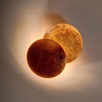 Italian designer light luxury wall lamp living room stair aisle entrance moon solar eclipse wall lamp bedroom bedside lamp