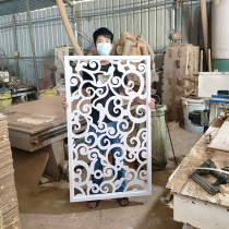 Hollow partition carved board corridor aisle porch ceiling screen board Chinese style European modern grid PVC