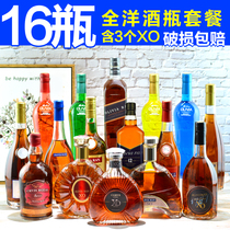 Wine cabinet decoration foreign wine bottle jewelry high-end simulation red wine empty bottle fake wine props model room decoration 16 bottles