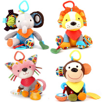 Crib Cart Bed Hang Baby Doll Rings With Teeth Bite Appeasement Pendant Rocking plush hanging toy