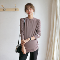 Jane about a long sleeve T-shirt ~ A pregnant woman with a new Korean version of the spring and autumn season the new Korean version of the fashion Chaoma to hit the bottom of the clothes