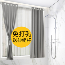 Toilet curtains roller blinds sunshade kitchens office blackout toilets bathrooms non-perforated and anti-light