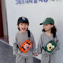 Ultra Fire Small Bag Girl Foreign Air Square Cartoon Cute Baby Skew Satchel Boomer Boy Chest Bag Children Spring Bag