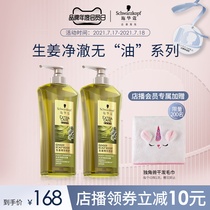 (Store broadcast exclusive)Schwarzkopf shampoo Oil control anti-dandruff anti-itching Ginger shampoo 600ml*2